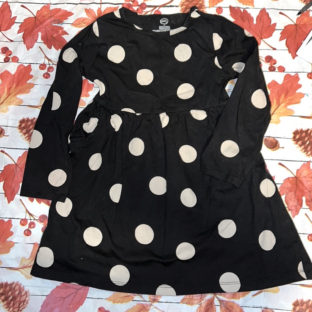 Girls casual polka dot dress